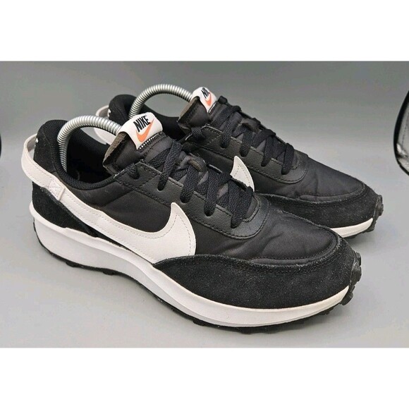 NIKE WAFFLE DEBUT MEN'S Size 8 SNEAKER CASUAL SHOES Black White DH9522-001 - Picture 1 of 11